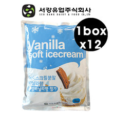 무료배송 서강유업 소프트 아이스크림[바닐라] 분말 1박스 12봉